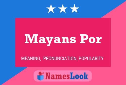 Poster del nome Mayans Por