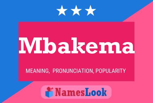 Poster del nome Mbakema