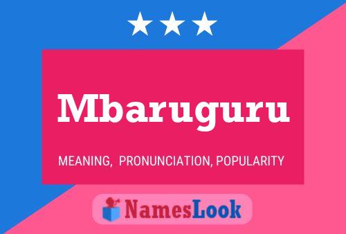 Poster del nome Mbaruguru