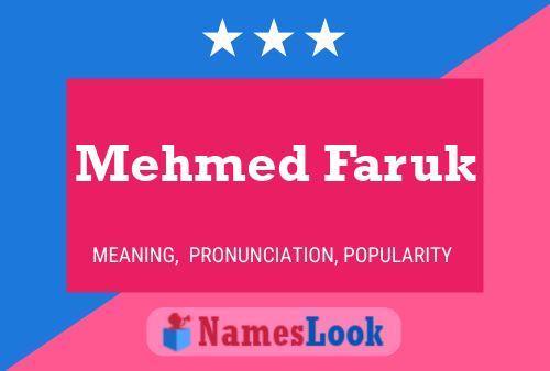 Poster del nome Mehmed Faruk