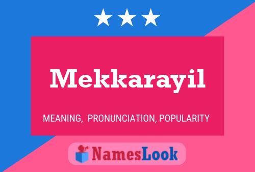 Poster del nome Mekkarayil