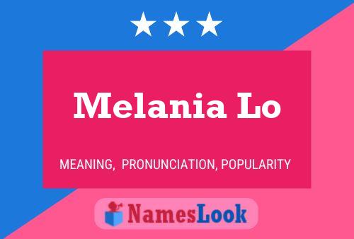 Poster del nome Melania Lo