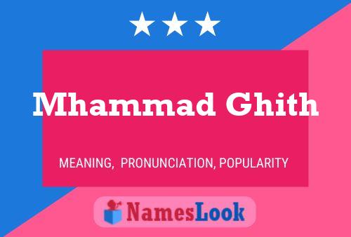 Poster del nome Mhammad Ghith