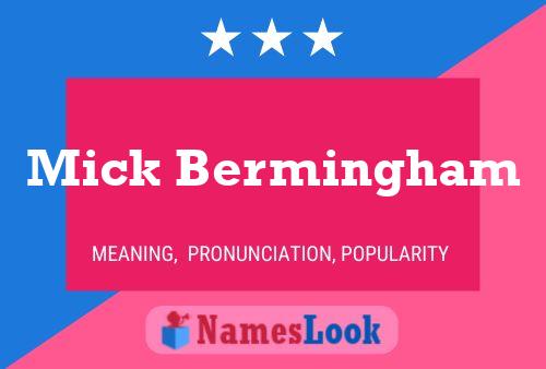 Poster del nome Mick Bermingham