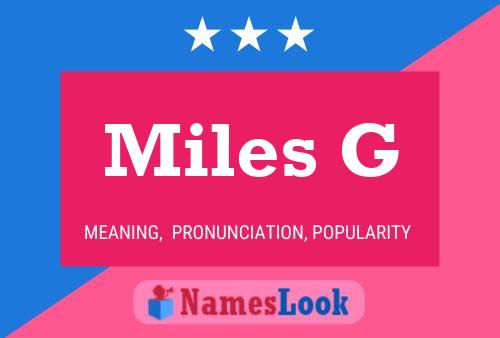 Poster del nome Miles G