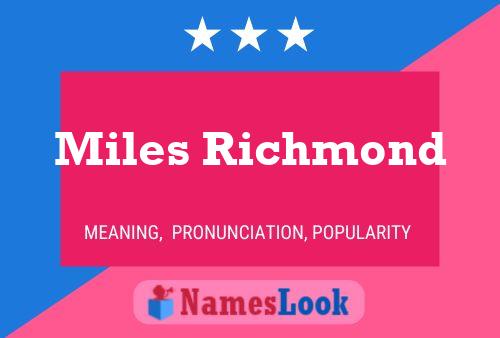 Poster del nome Miles Richmond