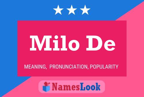 Poster del nome Milo De