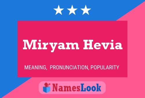 Poster del nome Miryam Hevia