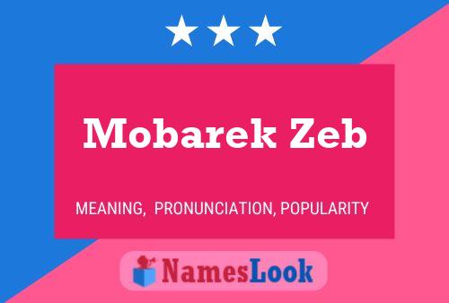 Poster del nome Mobarek Zeb