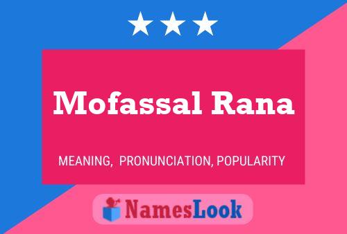 Poster del nome Mofassal Rana