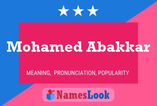 Poster del nome Mohamed Abakkar