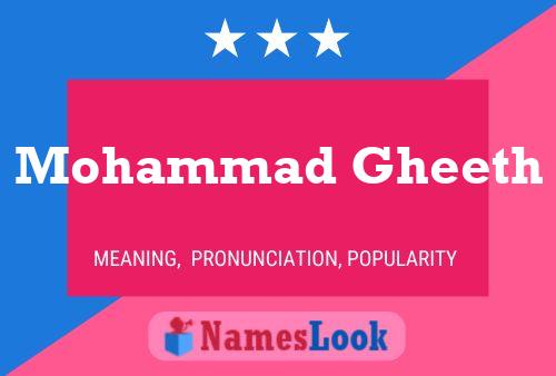 Poster del nome Mohammad Gheeth