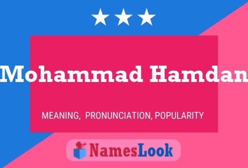 Poster del nome Mohammad Hamdan