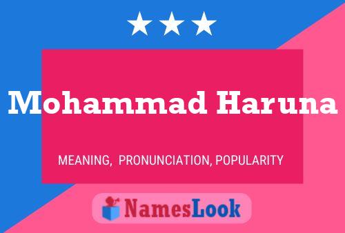 Poster del nome Mohammad Haruna