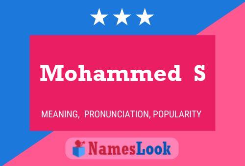 Poster del nome Mohammed  S