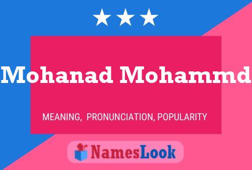 Poster del nome Mohanad Mohammd