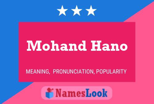 Poster del nome Mohand Hano