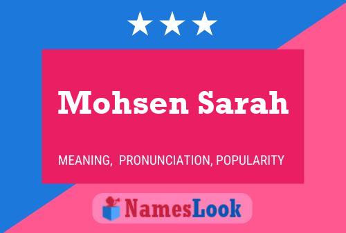 Poster del nome Mohsen Sarah