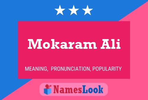 Poster del nome Mokaram Ali