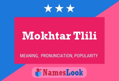 Poster del nome Mokhtar Tlili