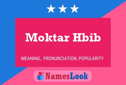 Poster del nome Moktar Hbib