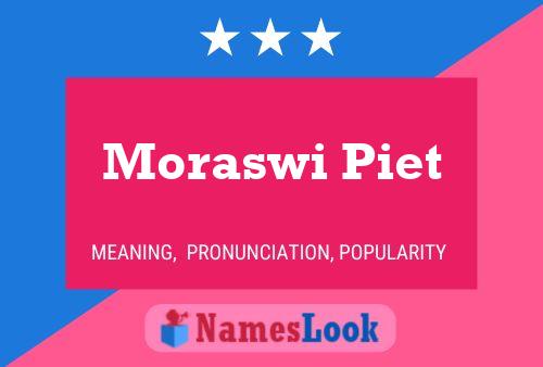 Poster del nome Moraswi Piet