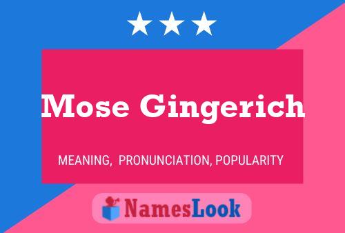 Poster del nome Mose Gingerich