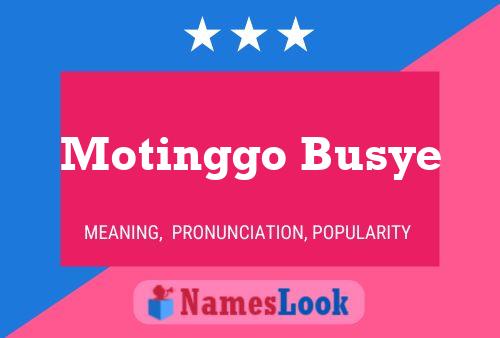 Poster del nome Motinggo Busye