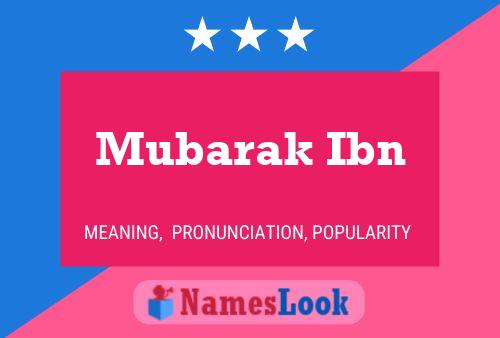 Poster del nome Mubarak Ibn