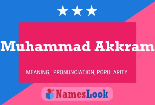 Poster del nome Muhammad Akkram