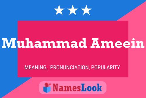 Poster del nome Muhammad Ameein