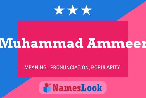 Poster del nome Muhammad Ammeer