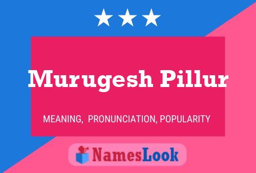 Poster del nome Murugesh Pillur