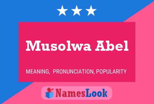 Poster del nome Musolwa Abel