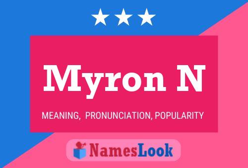 Poster del nome Myron N