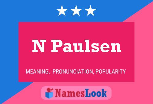 Poster del nome N Paulsen