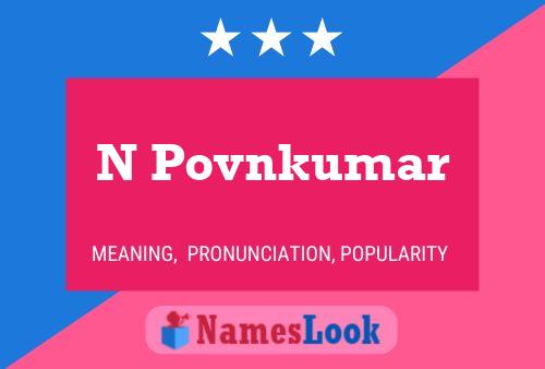 Poster del nome N Povnkumar