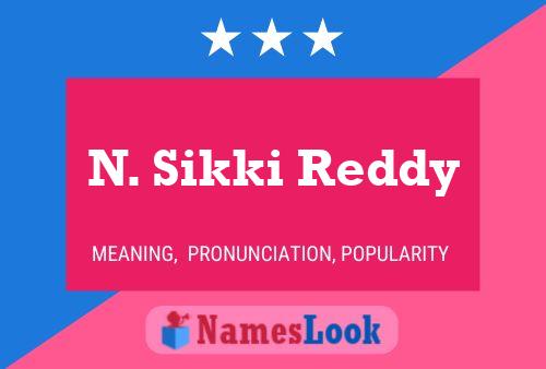 Poster del nome N. Sikki Reddy