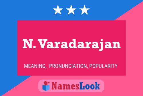 Poster del nome N. Varadarajan