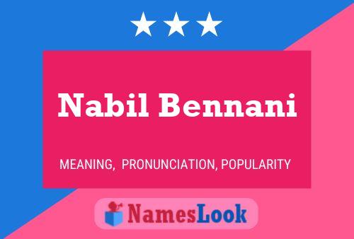 Poster del nome Nabil Bennani