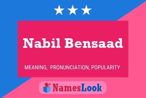 Poster del nome Nabil Bensaad