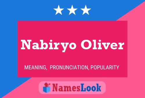 Poster del nome Nabiryo Oliver