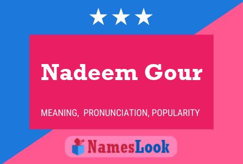 Poster del nome Nadeem Gour