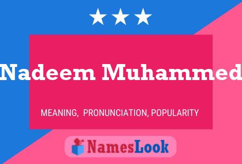 Poster del nome Nadeem Muhammed