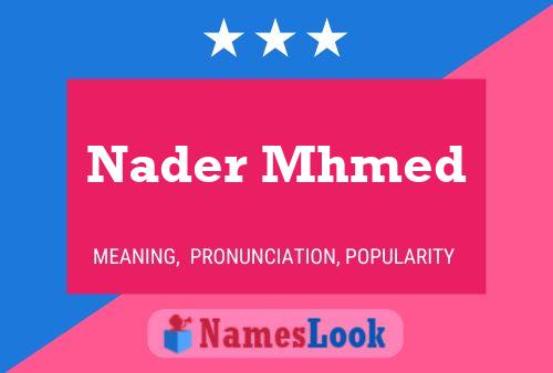 Poster del nome Nader Mhmed