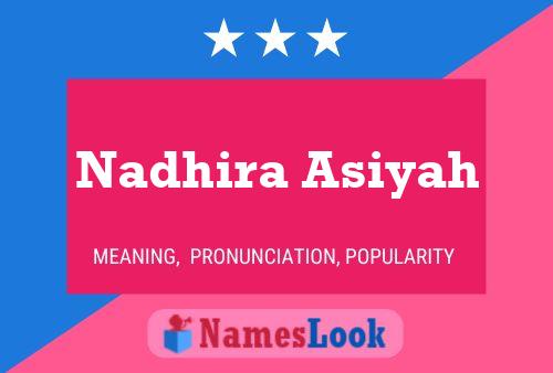 Poster del nome Nadhira Asiyah