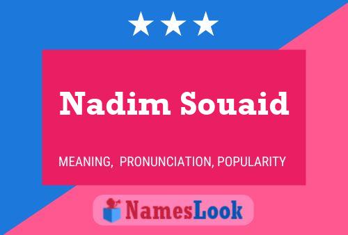 Poster del nome Nadim Souaid