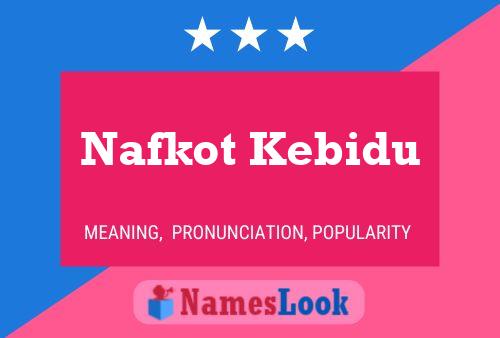 Poster del nome Nafkot Kebidu