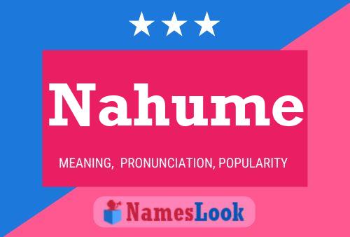 Poster del nome Nahume