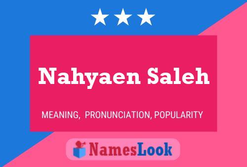 Poster del nome Nahyaen Saleh